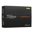 Titleist Pro V1 golfbollar 2025 (12 bollar), gula