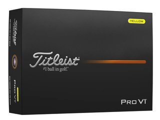 Titleist Pro V1 golfbollar 2025 (12 bollar), gula