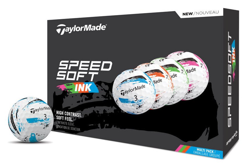 TaylorMade SpeedSoft Ink golfbollar (12 bollar), multi
