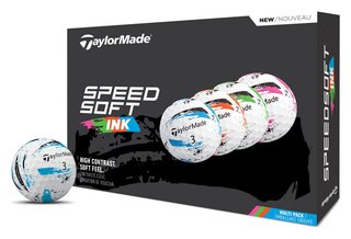 TaylorMade SpeedSoft Ink golfbollar (12 bollar), multi