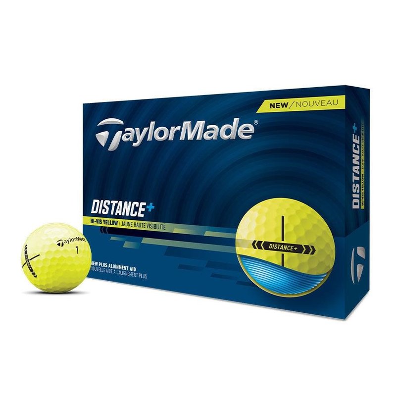 TaylorMade Distance+ golfbollar, gula