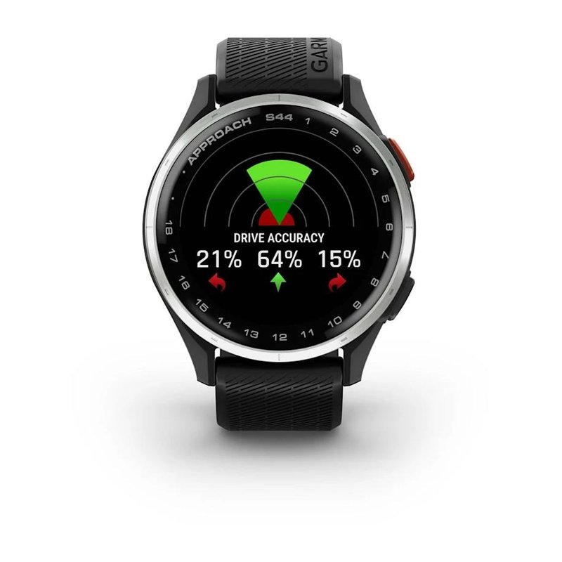 Garmin Approach S44 GPS-klocka, svart/silver aluminium