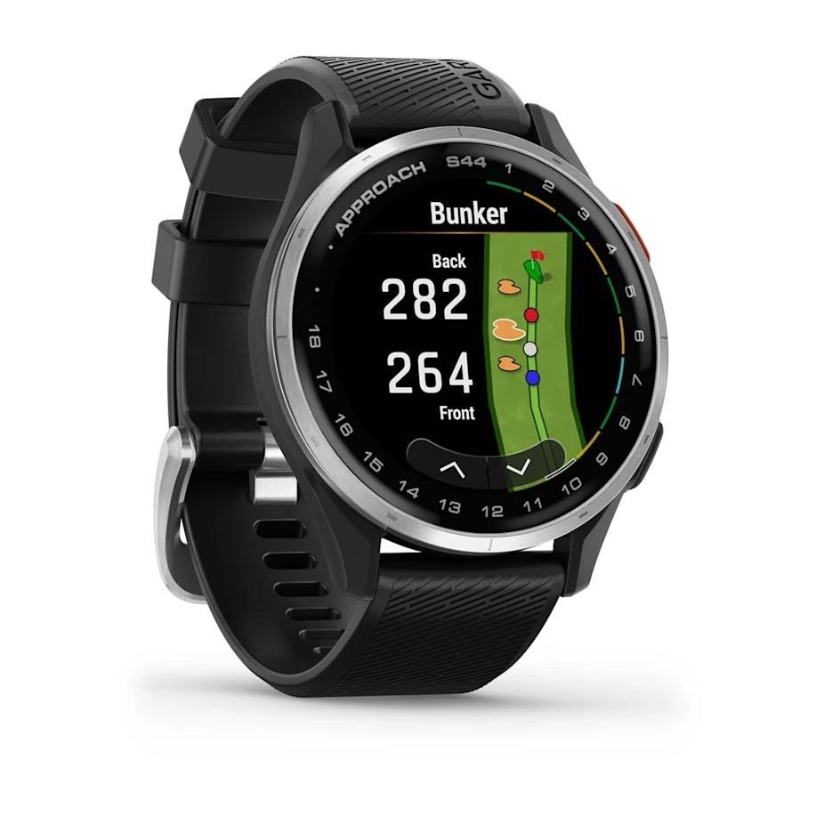 Garmin Approach S44 GPS-klocka, svart/silver aluminium