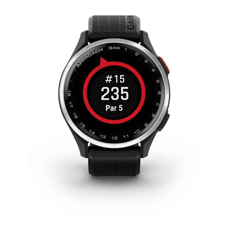 Garmin Approach S44 GPS-klocka, svart/silver aluminium