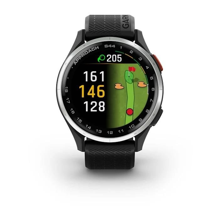 Garmin Approach S44 GPS-klocka, svart/silver aluminium