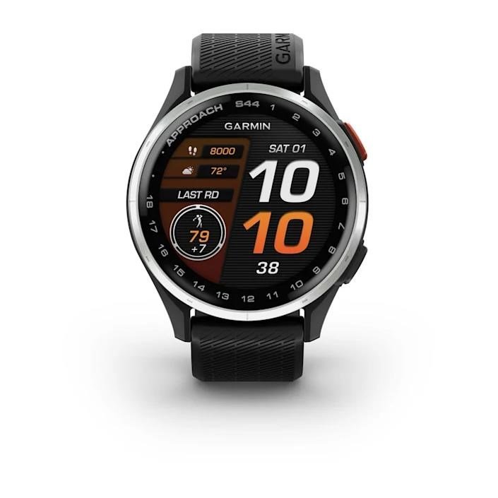 Garmin Approach S44 GPS-klocka, svart/silver aluminium