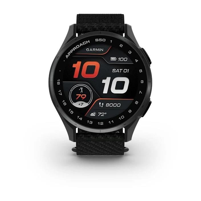 Garmin Approach S50 GPS-klocka, svart nylon/silver aluminium
