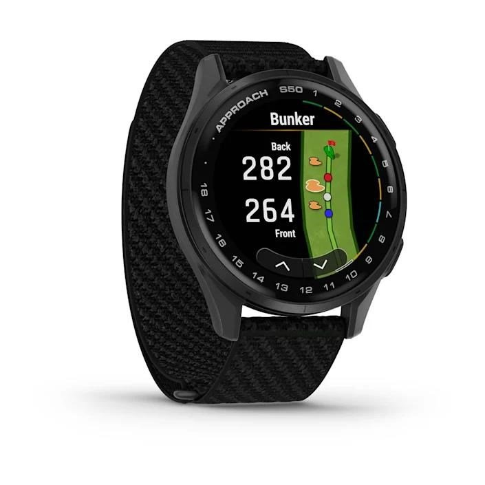 Garmin Approach S50 GPS-klocka, svart nylon/silver aluminium