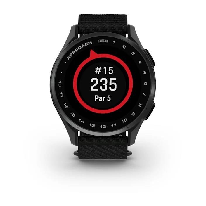 Garmin Approach S50 GPS-klocka, svart nylon/silver aluminium