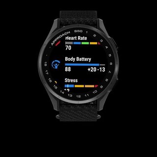 Garmin Approach S50 GPS-klocka, svart nylon/silver aluminium