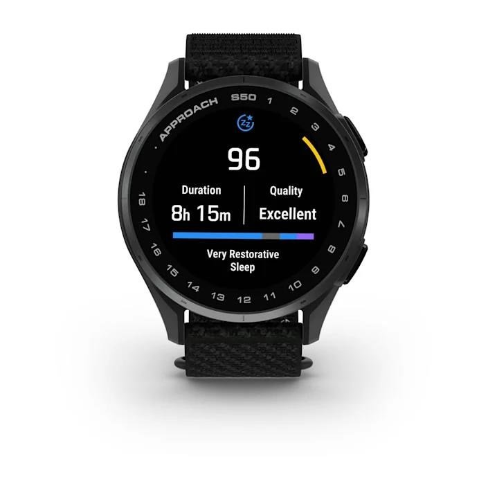 Garmin Approach S50 GPS-klocka, svart nylon/silver aluminium