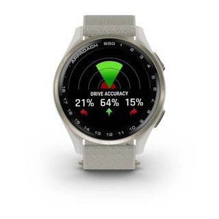 Garmin Approach S50 GPS-klocka, ivory nylon/cream gold aluminium