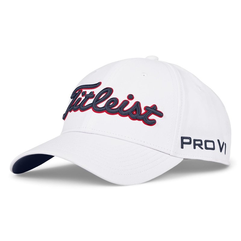 Titleist Tour Performance herr keps, vit/navy/röd