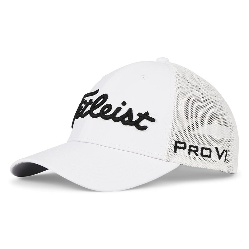 Titleist Tour Mesh herr keps, vit/svart