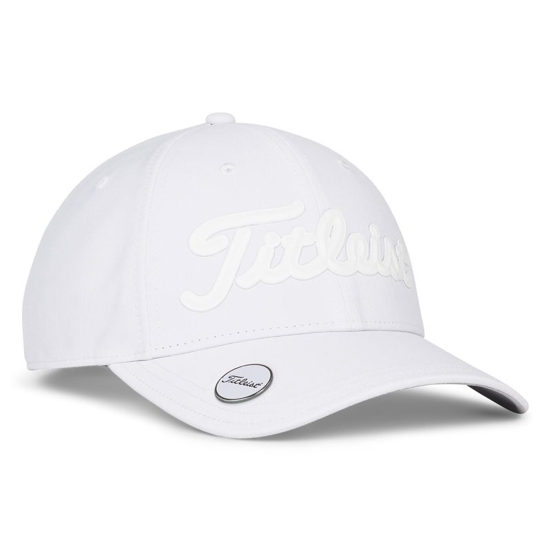 Titleist Players Ball Marker herr keps, vit/vit
