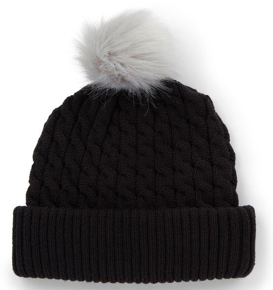 Titleist Cable Knit Pom Pom damkeps, svart
