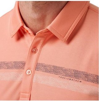 Travis Mathew Roaming Routes herr polo, coral fusion