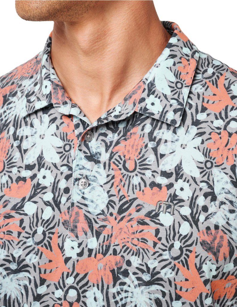 Travis Mathew Featherweight Sand herr polo, heather medium grey