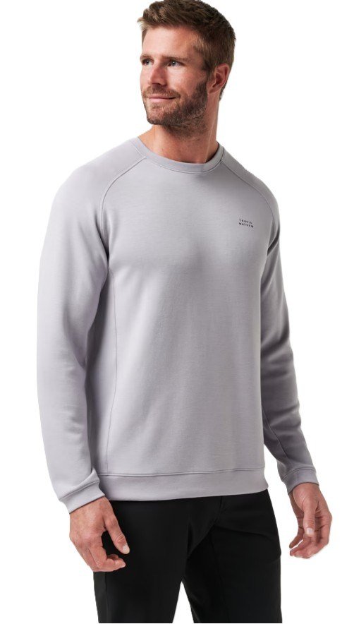 Travis Mathew Return Trip herr crewneck, sleet