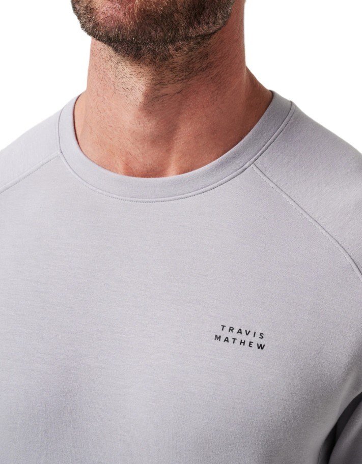 Travis Mathew Return Trip herr crewneck, sleet