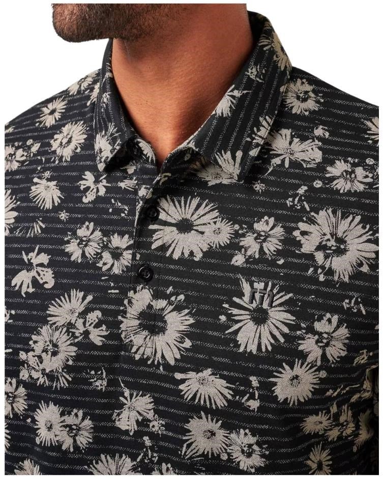 Travis Mathew Shaved Grove herr polo, svart