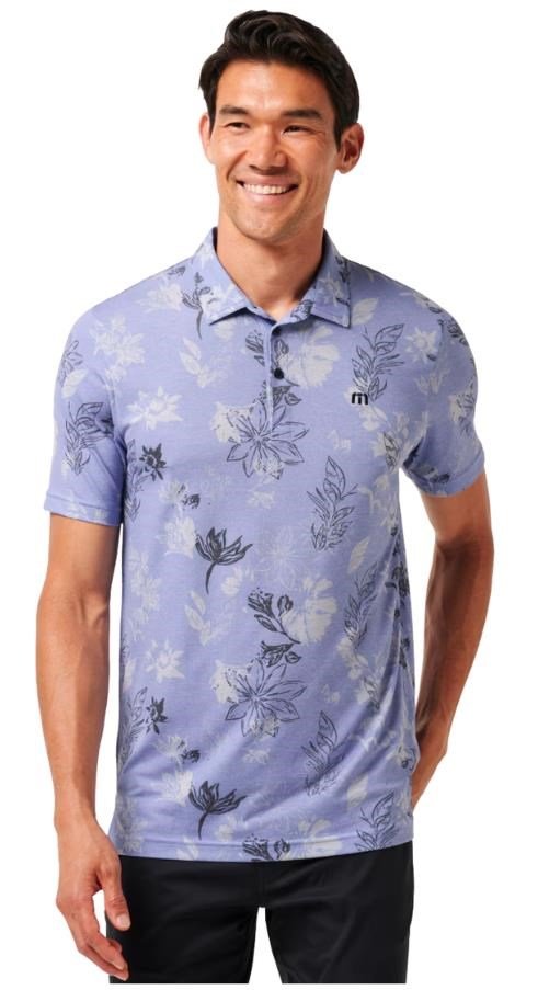 Travis Mathew Featherweight Cruise herr polo, heather violet storm