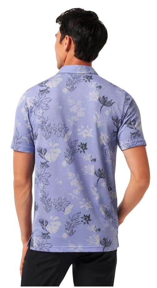 Travis Mathew Featherweight Cruise herr polo, heather violet storm