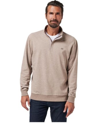 Travis Mathew CLOUD QUARTER ZIP 2.0 herr mikina, portabella