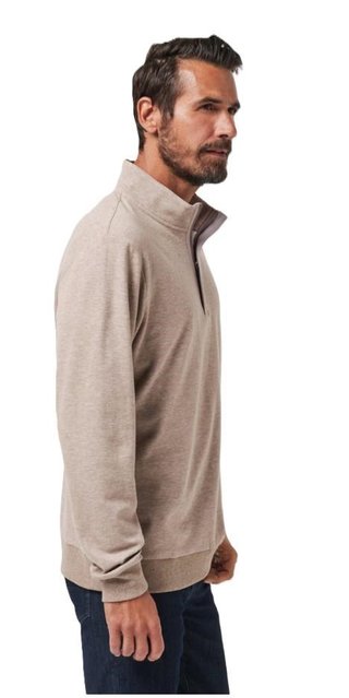 Travis Mathew CLOUD QUARTER ZIP 2.0 herr mikina, portabella