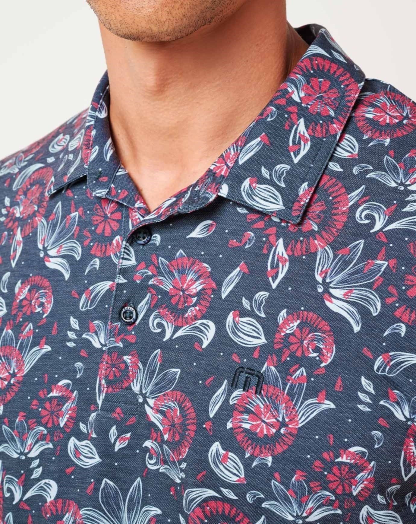 Travis Mathew FEATHERWEIGHT FLOURISH herr polo, mood indigo/vintage indigo