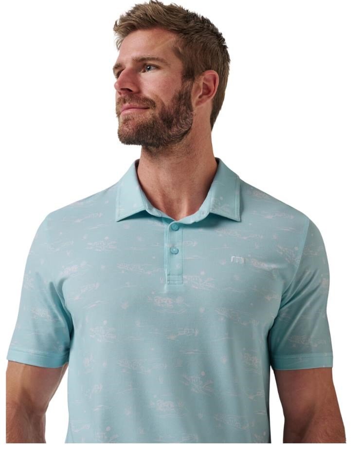 Travis Mathew Featherweight City herr polo, cory blue