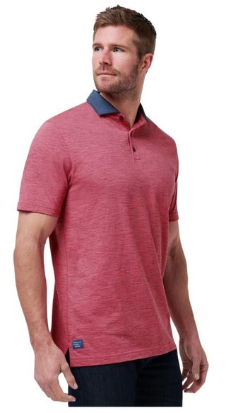 Travis Mathew Common Interest herr polo, rose wine