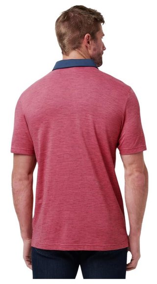 Travis Mathew Common Interest herr polo, rose wine