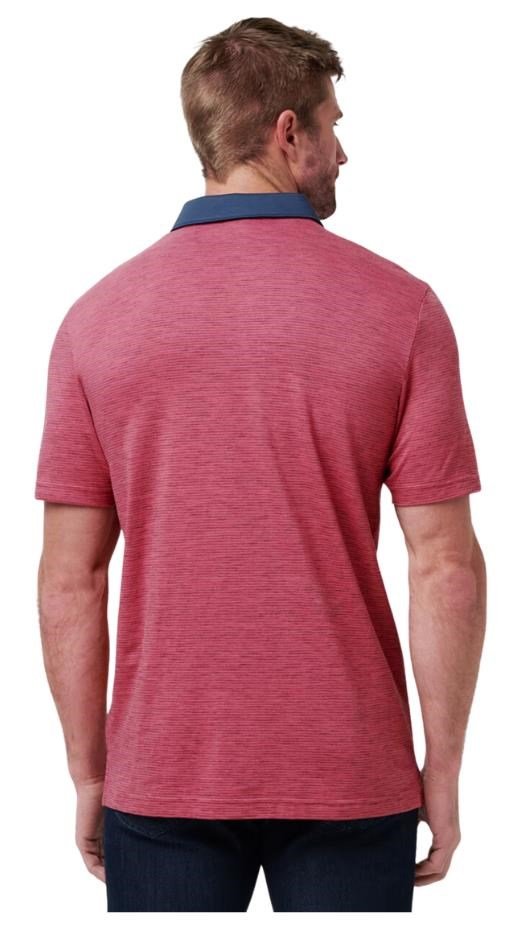 Travis Mathew Common Interest herr polo, rose wine