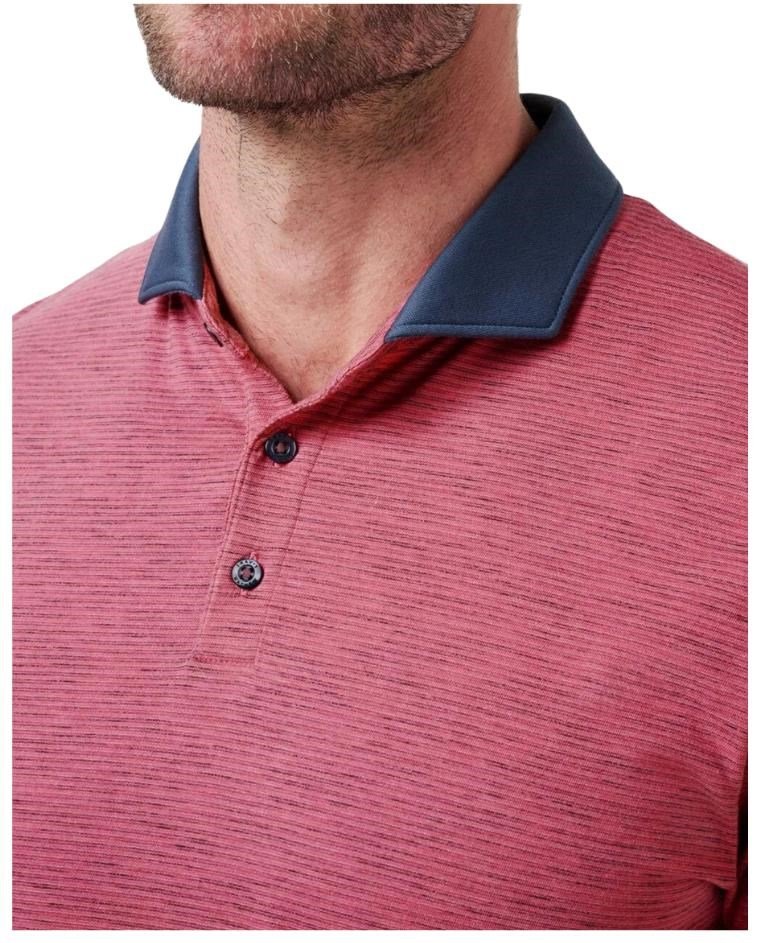 Travis Mathew Common Interest herr polo, rose wine