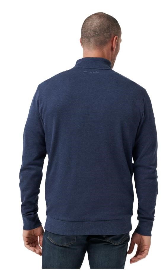 Travis Mathew CLOUD QUARTER ZIP 2.0 herr mikina, heather blue