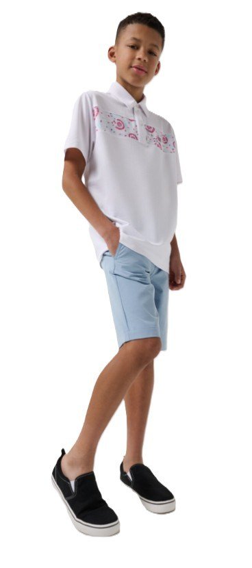 Travis Mathew Good Good Flourish junior polotröja, vit