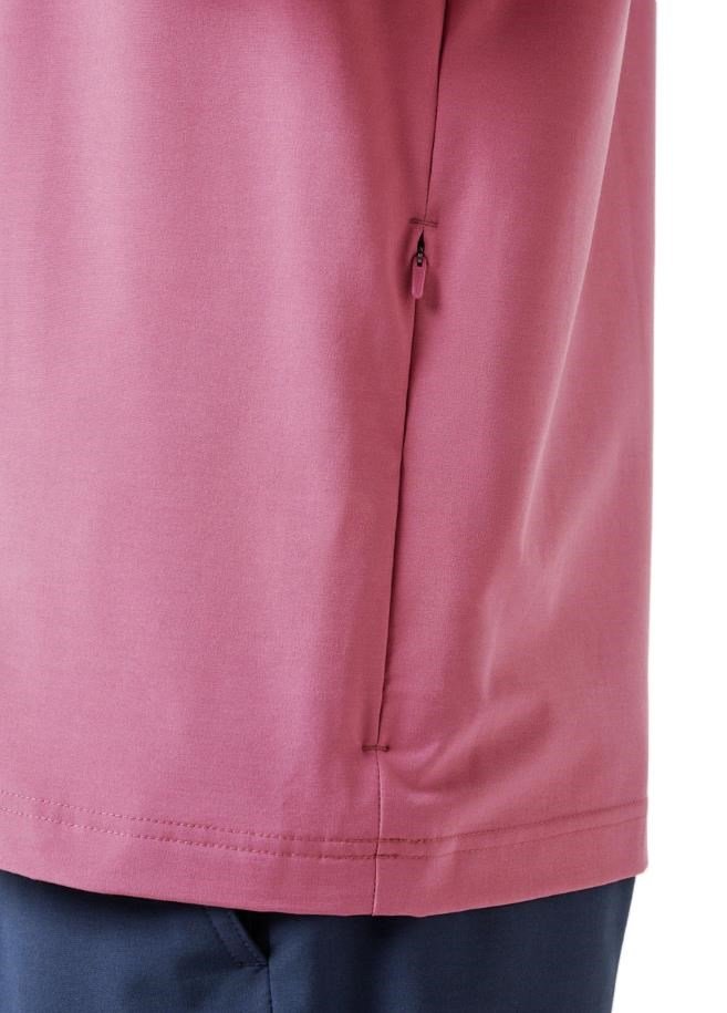 Travis Mathew Air Tram Quarter Zip herr hoodie, rose wine