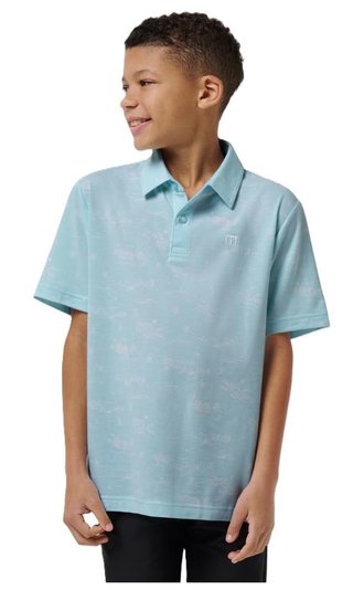 Travis Mathew TROPICAL ROAD junior polotröja, cory blue