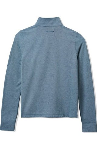 Travis Mathew Featherweightt Active Zip Long Sleeve dampolotröja, heather copen blue