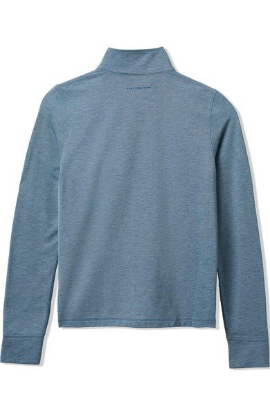 Travis Mathew Featherweightt Active Zip Long Sleeve dampolotröja, heather copen blue