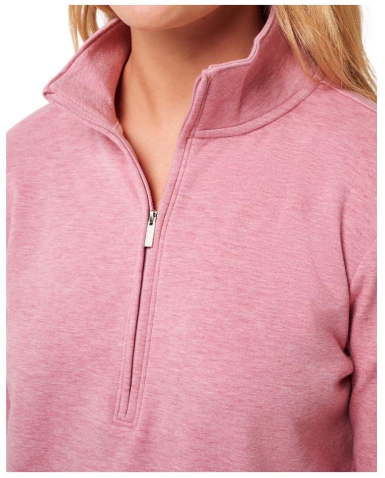 Travis Mathew Cloud Fleece Half-Zip damtröja, heather foxglove