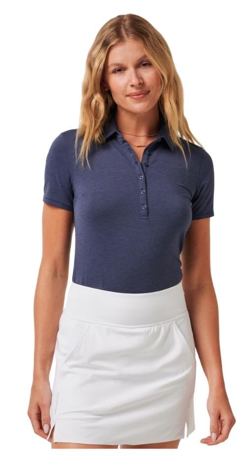 Travis Mathew Featherweight Active dam polo, heather navy blazer
