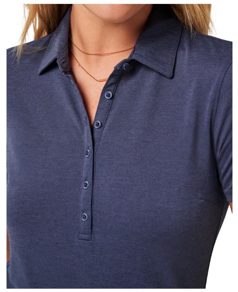 Travis Mathew Featherweight Active dam polo, heather navy blazer
