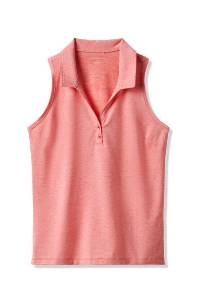 Travis Mathew Featherweight Active 2.0 Sleeveless dampolo, heather porcelain rose