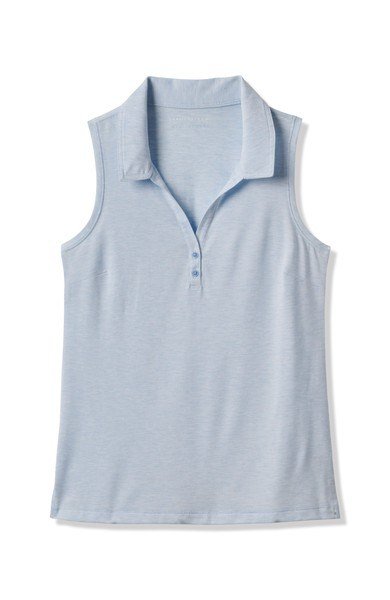 Travis Mathew Featherweight Active 2.0 Sleeveless dampolo, heather kentucky blue