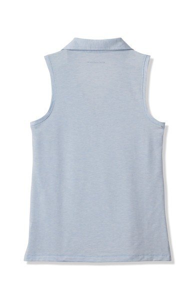 Travis Mathew Featherweight Active 2.0 Sleeveless dampolo, heather kentucky blue