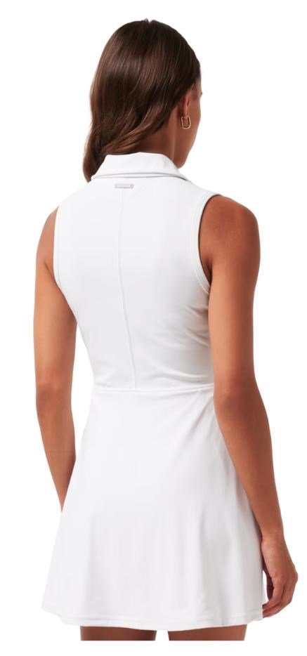 Travis Mathew Moveknit Sleeveless Polo damklänning, vit