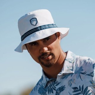 Callaway Bucket Hat herr, vit/marinblå