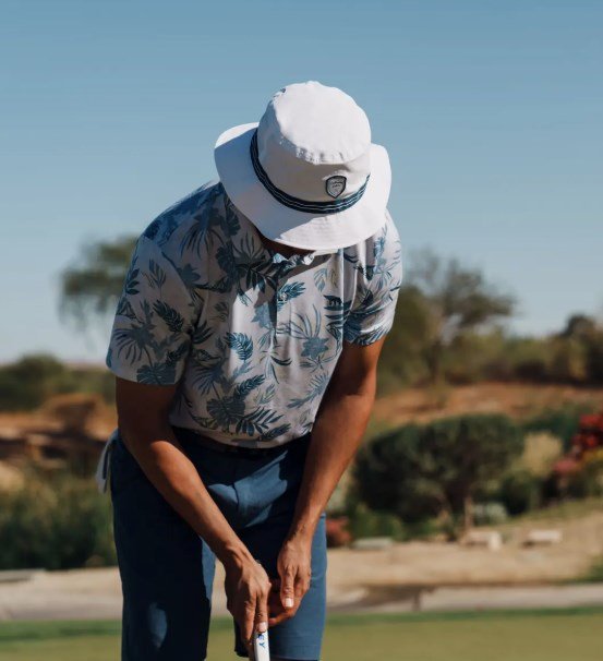 Callaway Bucket Hat herr, vit/marinblå